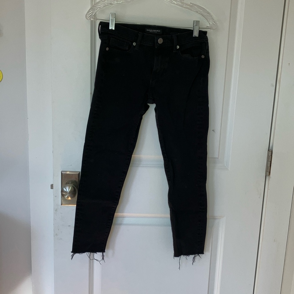 Banana Republic Premium Denim Skinny Jeans 25 Black NWOT